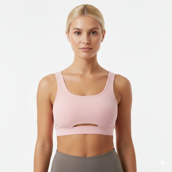 Aéropostale Seriously Soft Seamless Baby Pink Keyhole Bralette Size S - Picture 1 of 4